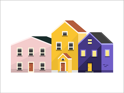 Pastel houses