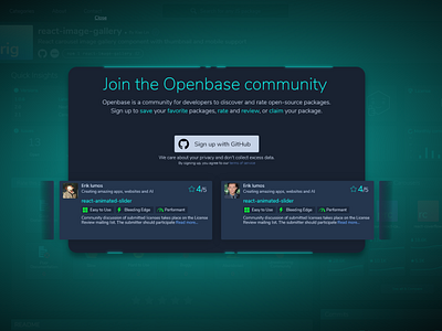 Openbase - Signup Form