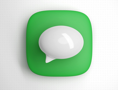 3D Messages iOS icon 3d apple blender ios