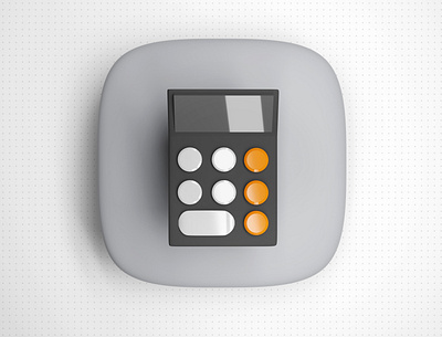3D iOS Calculator Icon 3d appple blender calculator