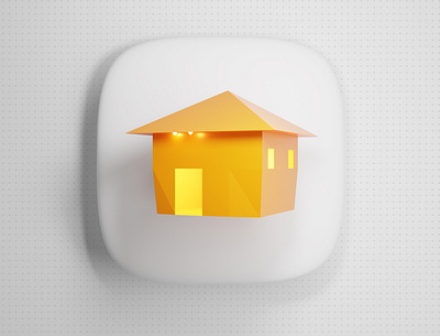 3D Home Icon 3d blender home icon ios