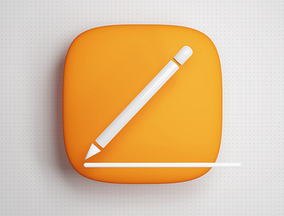 3D iPad Pencil 3d 3d art apple icon ipad pencil