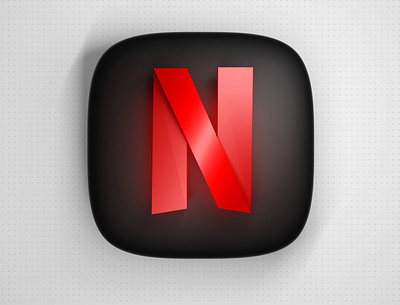 Netflix 3D icon 3d blender cinema design icon icon design icons movies netflix thebigbangicons tv