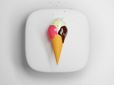 3d Icecream Icon