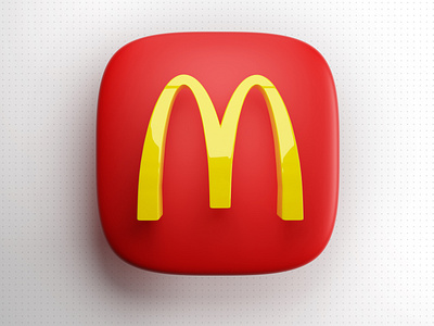 Mcdonalds 3D Icon 3d blender icon logo thebigbangicons