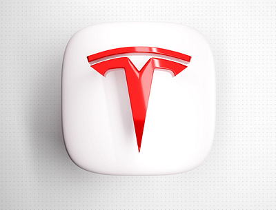 Tesla 3d blender car design elonmusk icon logo logodesign tesla thebigbangicons