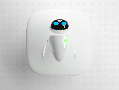 Eve 3D Icon 3d eve icon logo movie pixar robot thebigbangicons wall e
