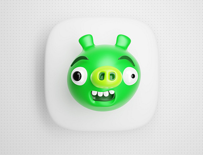 Bad Piggies 3D Icon 3d angry birds bad piggies character game icon thebigbangicons