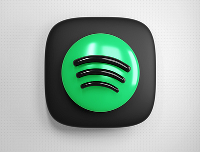 Spotify 3D Icon 3d icon music music app thebigbangicons