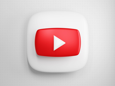 3D YouTube Icon clip icon icon design movie movie app thebigbangicons