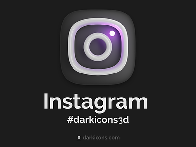 Instagram Icon 3d darkicons download free icon instagram