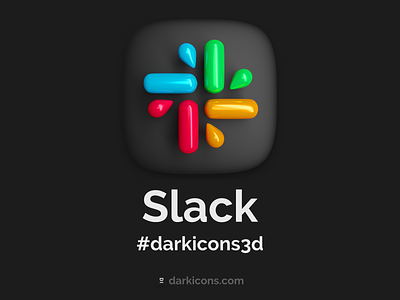 Dark Slack Icon 3d darkicons3d download free icon slack