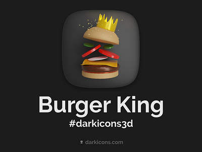 Burger King 3D Icon