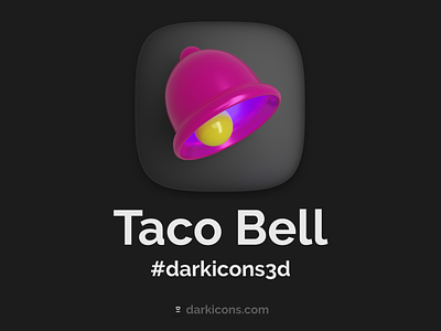 Taco Bell 3D Icon 3d 3dicon app blender darkicons3d food icon taco bell