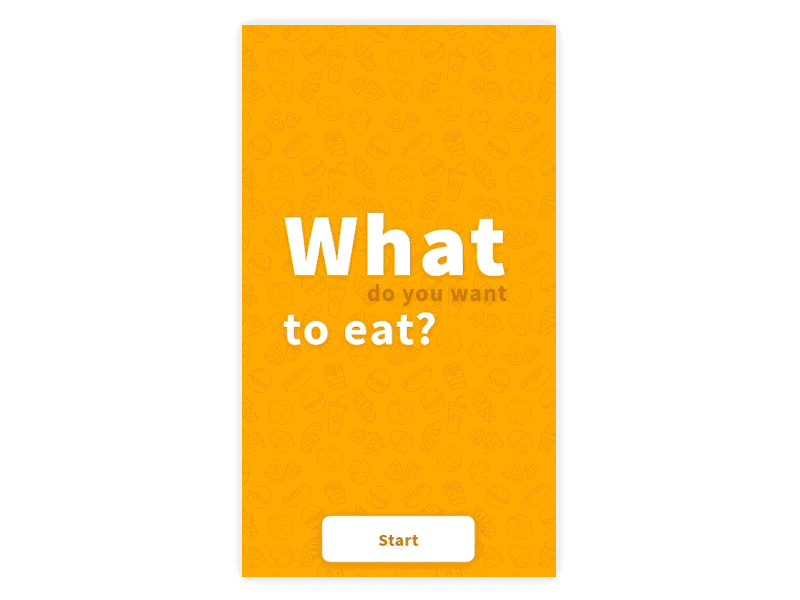 "What To Eat" onboarding