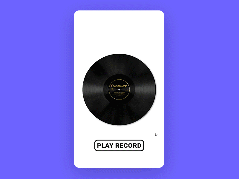 Playn Record Loader Animation animation mobile music music app record xd
