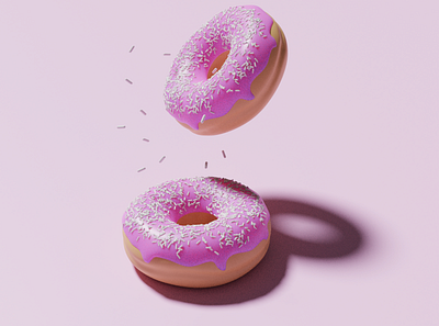 Donuts experiment using Blender 3d experiment