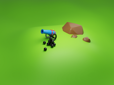 Cannon 3d blender blender 3d cannon cannonball design