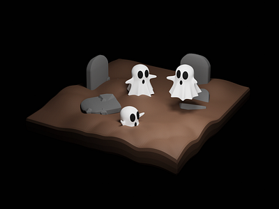 Ghosty Graves dribbbleweeklywarmup ghost grave