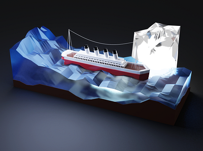 Iceberg 3d blender iceberg titanic