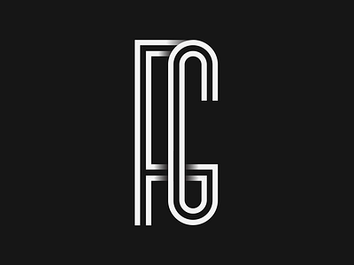 F+G Logo Black black branding design elegant f g grid identity logo logomark minimalism monogram