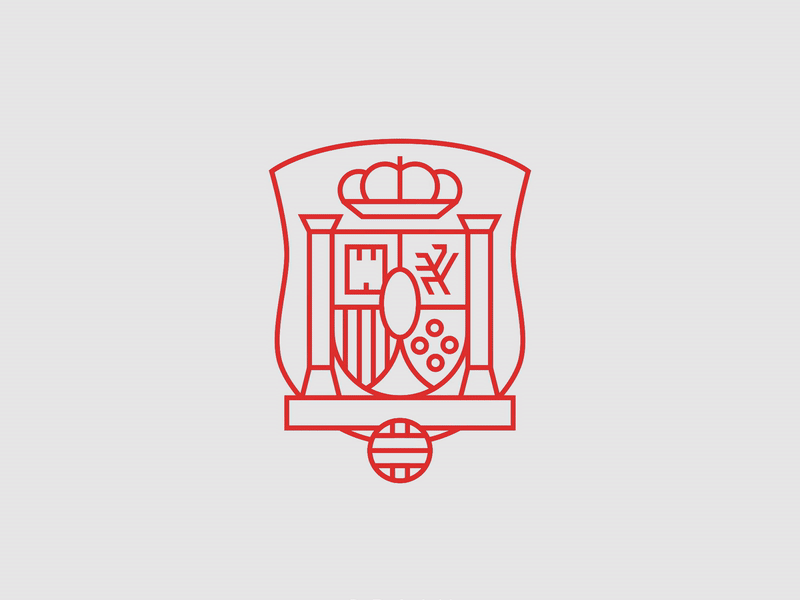 Spain Badge Minimal Redesign badge eagle españa football league liga minimal redesign soccer spain world cup