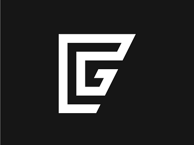 F+G (v2) Logo Black black branding design elegant f g grid identity logo logomark minimalism monogram