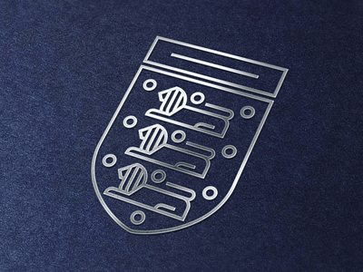 Minimal England Badge (Metallic) badge brand crest england football logo minimal mockup redesign