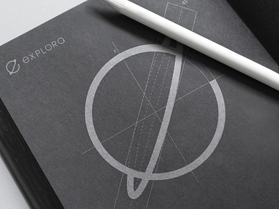 'Explora' Logo Grid app brand concept construction design graphic grid inspiration logo logomark sketch sketchbook space
