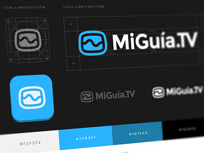 MiGuia.TV Guidelines app brand graphic design guidelines icon inspiration ios logoinspirations logomark manual mark rebranding redesign tv uiux visual identity