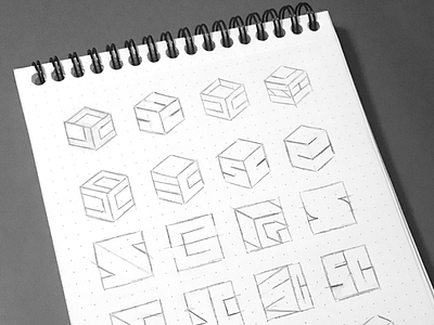S+C Exploration on Sketchbook design exploration grid inspiration logo logofolio monogram process sketchbook sketches