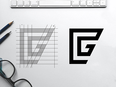 F+G Monogram Grid brand design graphic design identity logo inspiration monogram portfolio sketch