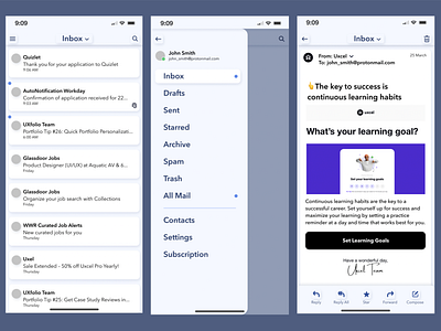 Protonmail Mobile UI Concept