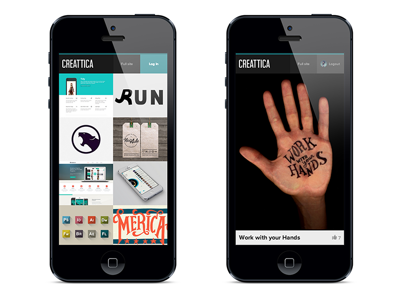 Creattica Mobile mobile web ui creattica design inspiration browsing