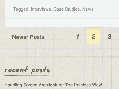 Envato Notes Pagination blog pagination written