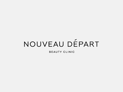 NOUVEAU DEPART beauty branding fashion identity logo type