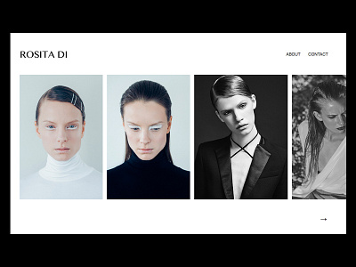 ROSITA DI clean fashion homepage identity layout minimal modern typography web webdesign