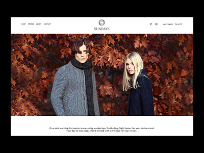 SUNDAYS clean design fashion minimal modern web website
