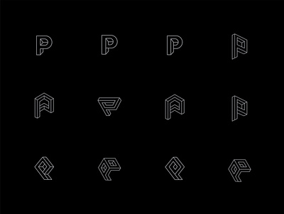 P logo explorations branding design logo minimal minimalist