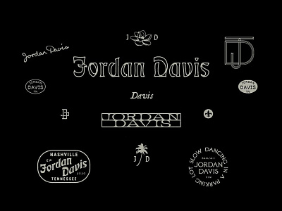 Jordan Davis Logos band country logos logosai merch merch design music typography western