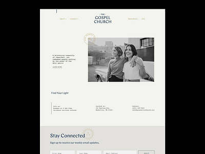 Gospel Church Site branding church church branding church design design logo minimal minimalist ui ux web website