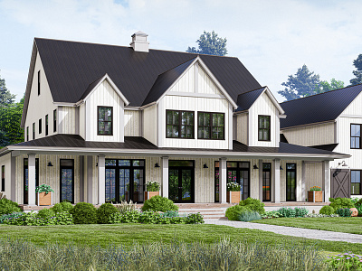 Architectural visualization for new house project.