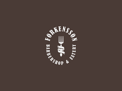 FORKENSSON barbershop comb fork logo