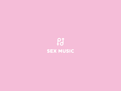 Sex music female logo note symbols