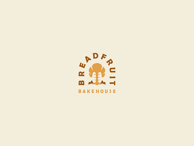 BREADFRUIT bakery bread fruit logo negativespace tree