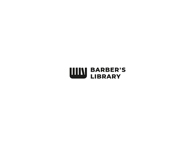 Barbers library barber books library logo