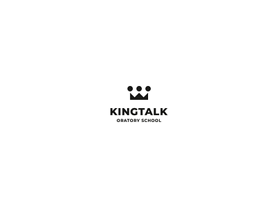 KINGTALK crown dialog king logo talk