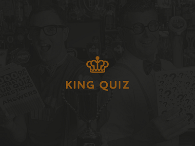 KING QUIZ crown king logo question mark