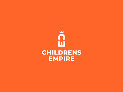 CHILDRENS EMPIRE child crown empire king letter c letter e logo negative space shop throne