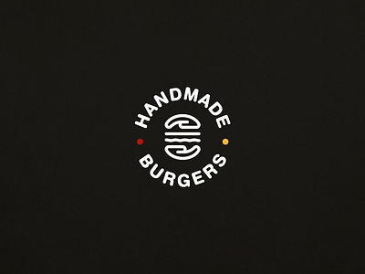 HANDMADE BURGERS burger handmade logo restaurant sandwich